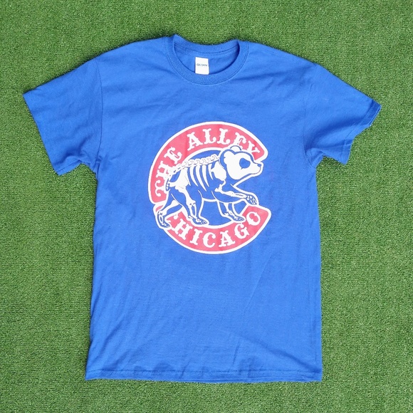 Chicago Cubs Baseball MLB Alley Alternate Skeleton/X-ray Logo Adult M Shirt New - Picture 2 of 3